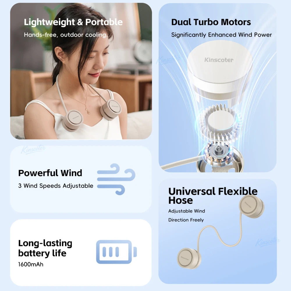 Portable Foldable Neck Fan