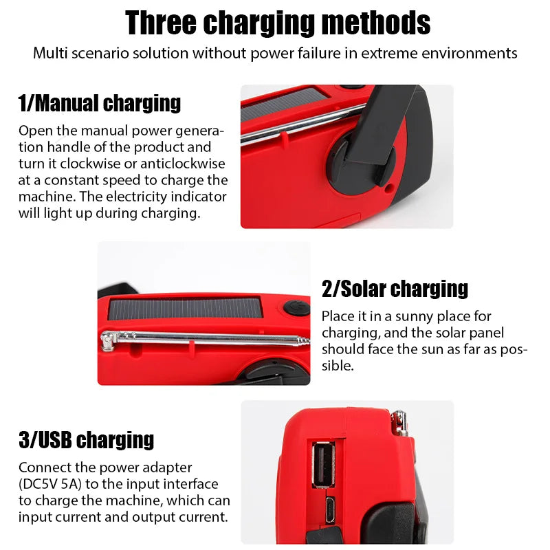 Hand Crank Emergency Radio & Flashlight