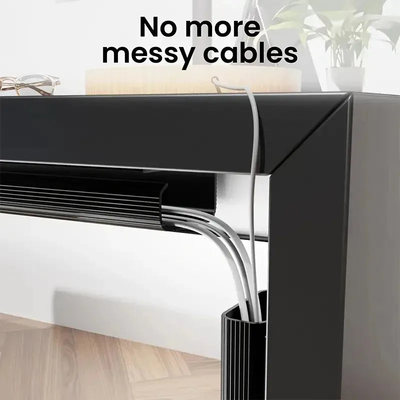 Under-Desk Cable Management Channel – No-Drill Cord Organizer