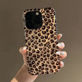 Cute Leopard Print Clear Phone Case For iPhone 16 15 14 13 12 11 17 Pro Max 15 Pro XS XR X 7 8 Plus Shockproof Silicone Cover