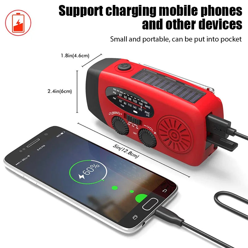 Hand Crank Emergency Radio & Flashlight