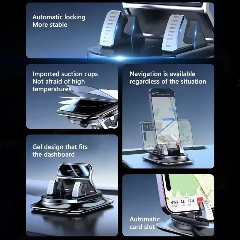 Anti-Slip Car Phone Mount – 360° Dashboard Holder