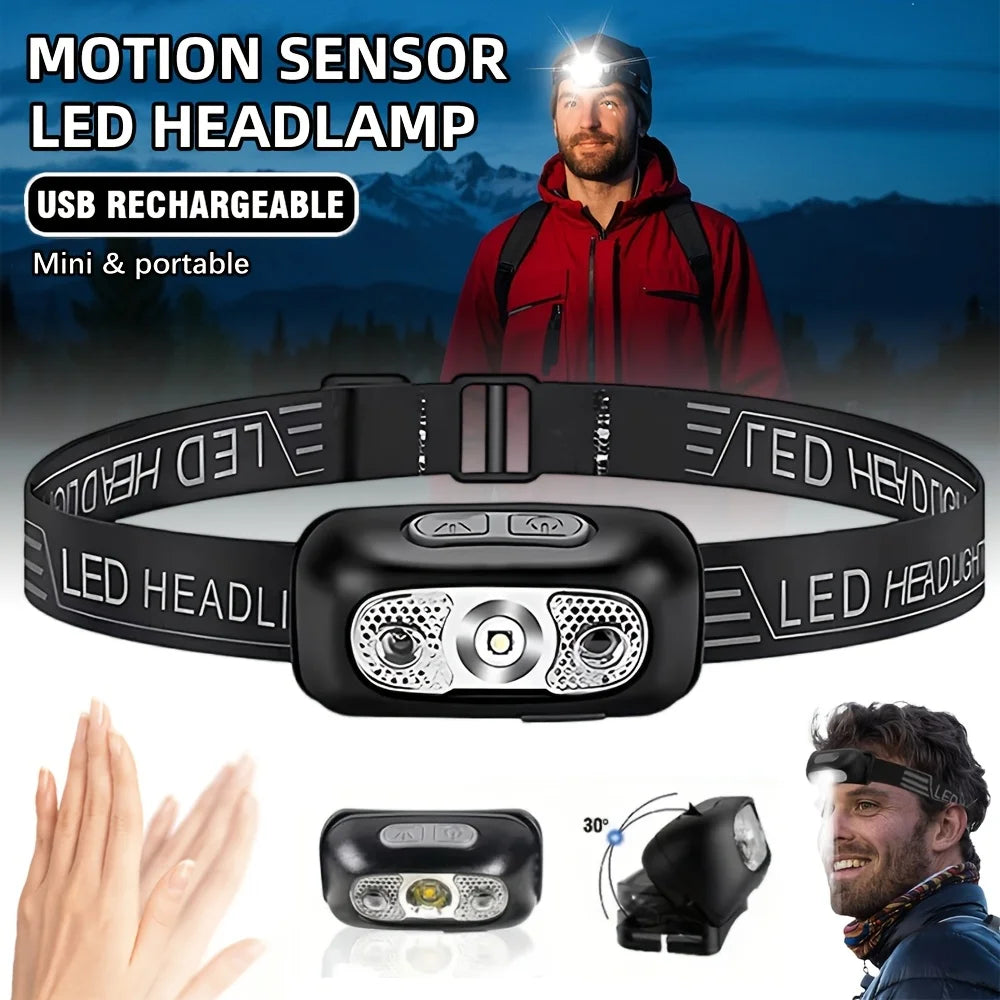 Motion Sensor Rechargeable Headlamp